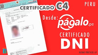 Pagar certificado de DNI C4 en Págalope [upl. by Azerila]