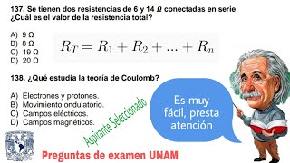 63 Calcula la RESISTENCIA total de un Circuito en SERIE  Ejercicios del EXAMEN de la UNAM [upl. by Sirraf]