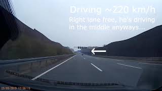 German Autobahn  i30 N Performance  Almost Crash lane change [upl. by Belle]