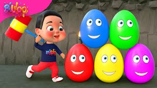 Blu Explores Colorful Surprise Eggs  Yes Yes Playground Song  BluLoo Nursery Rhymes amp Kids Songs [upl. by Gunilla]