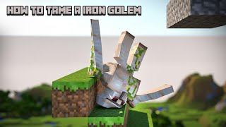 How to tame a iron golem in minecraft Very Easy Tutorial [upl. by Tezile685]