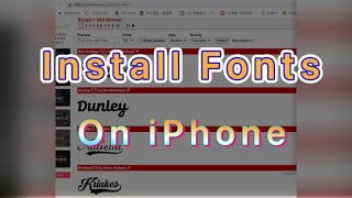 How To Download Fonts onto iPhone  Add custom Fonts in Perfect Image  iOS DAFONT TUTORIAL [upl. by Leopold]