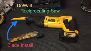 Dewalt Reciprocating Saw Blade installation Overview Light instructions DCS381 DSC380 [upl. by Krauss437]