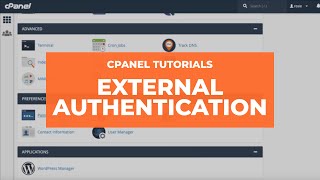 cPanel Tutorials  External Authentication [upl. by Dlaregztif]