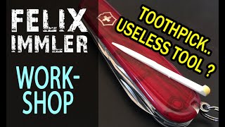 4 Special Tricks with the Victorinox Toothpick  SAK customize amp maintenance Workshop 1115 [upl. by Adnaerb]