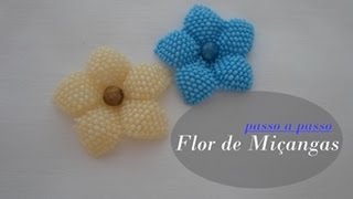 NM Bijoux  Flor de Miçanga  passo a passo [upl. by Hillier6]