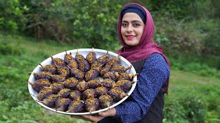 STUFFED EGGPLANT PICKLES  An Interesting and Yummy Torshi  Rural Cuisine [upl. by Valenka773]