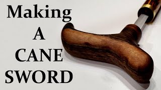 Woodturning  Making A Cane Sword [upl. by Yelsek950]