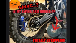 Talaria Sting MX4 Swing Arm STRIPPED OUT  How To Repair CHEAP amp EASY  40 vs 400 [upl. by Notsyrb]