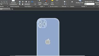 HOW TO DESIGN A 3D IPHONE IN AUTOCAD  AUTOCAD 3D [upl. by Marti]