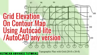 Autodesk Land Desktop 2009  MAKE GRID LEVEL ON CONTOUR MAP [upl. by Erdei919]