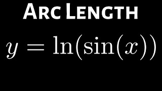 Arc Length of y  lnsinx over pi3 3pi4 [upl. by Erdne]