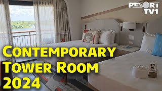 Disneys Contemporary Resort  Main Tower Standard Room Tour 2024  Walt Disney World [upl. by Violet]