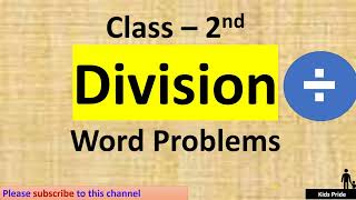 Class 2 Division word problems grade 2 division word problems  2nd class story sums [upl. by Drolyag902]