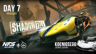 Need For Speed No Limits  Koenigsegg Jesko Shadowfall  Day 7  Midnight  The Grand Finale [upl. by Alyel]