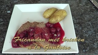 Recept voor fricandon vleesbrood gehaktbrood met krieken a la Gantoise eenvoudig en lekker [upl. by Namolos476]