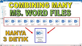 2 Cara Mudah Menggabung File Microsoft Word yang Banyak Menjadi Satu File [upl. by Spillihp]