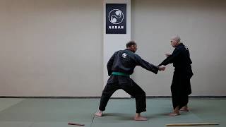 Hanbo jutsu Fu no kata with short stick [upl. by Odnalo714]