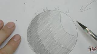 How to draw a simple 3D sphere [upl. by Ydnolem]