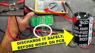 435 How to Discharge a Capacitor  Capacitor Safety [upl. by Ydisac]