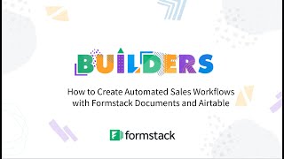 How to Create Automated Sales Workflows with Formstack Documents and Airtable  Formstack [upl. by Dougie]