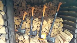 Fiskars X10X17X21X27 axes for splitting logs part 1 [upl. by Phelps]