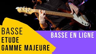 Etude Gamme Majeure à la Basse  EGM1 [upl. by Yenattirb]