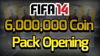 FIFA 14  Ultimate Team 6000000 Coin Pack Opening [upl. by Amitaf]