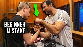 DEVON LARRATT Gives advice to BEGINNER armwrestler [upl. by Ynnattirb]