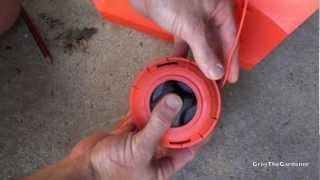 HOW TO REPLACE BUMP FEED WEED WACKERWHIPPER SNIPPER LINE  Greg The Gardener [upl. by Scibert]