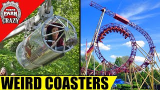 10 WEIRD and Unusual Roller Coasters [upl. by Eivad42]