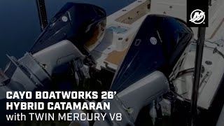 Cayo Boatworks 26’ Hybrid Catamaran with Twin Mercury V8 [upl. by Okramed741]