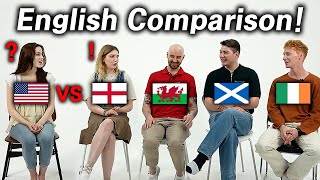 American Shocked by ENGLISH from England Scotland Ireland and Wales l Can You Understand [upl. by Philippine]