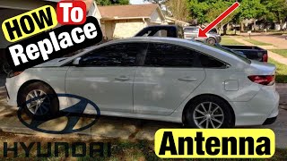 STEP BY STEP HOW TO REPLACE HYUNDAI CAR ANTENNA  USE THIS METHOD ON KIA CARS TOO KIA HOWTO [upl. by Newberry]