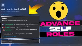 How To Make ADVANCE SELF ROLES MENU Using Discortics Bot [upl. by Llezom]