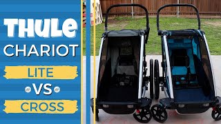 Thule Chariot Lite Vs Cross Comparison Review [upl. by Nehgaem]