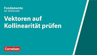 Vektoren auf Kollinearität prüfen  Fundamente der Mathematik  Erklärvideo [upl. by Ahso]