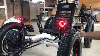 The electric systerm on Fat Tire Recumbent Quad Bike F420E [upl. by Salazar141]