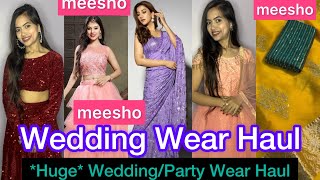 New trendy meesho saree and lehenga haul 😍😇 [upl. by Yannodrahc]