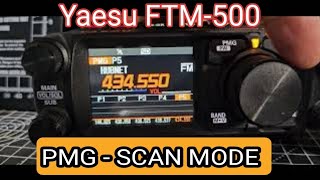 YAESU FTM500 PMG Auto amp Manual Scan [upl. by Gnah]