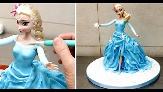 How To Make a Frozen ELSA Disney PRINCESS CakeTorta Frozen [upl. by Niltiak158]