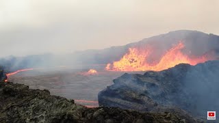 Iceland Geldingadalir Volcano Today August 28 drone video [upl. by Kus]