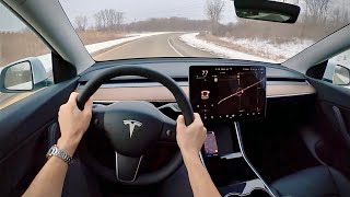 2021 Tesla Model Y Standard Range RWD  POV First Impressions [upl. by Norrad]