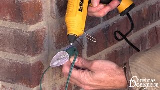 Attaching Christmas Lights to Brick with Hot Glue [upl. by Grimes597]