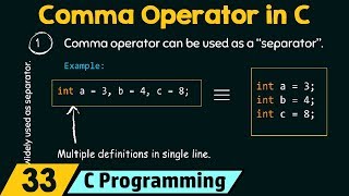 Comma Operator in C [upl. by Esme528]