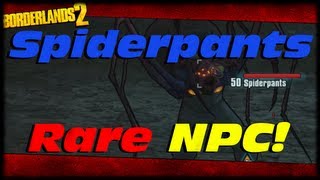 Borderlands 2 SpiderPants Rare NPC Spawn In Mines of Avarice Gearbox Immortalizes Forum Trolls SMDH [upl. by Tessi365]