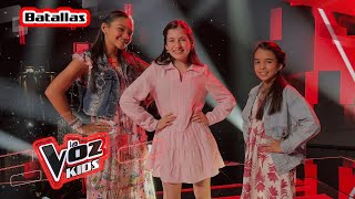 Juanita María José y Sara cantan ‘Héroe’ Batallas  La Voz Kids Colombia 2022 [upl. by Ainadi50]