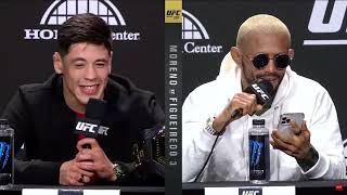 Brandon Moreno vs Deiveson Figueiredo Cringe Highlights  UFC 270 PreFight Press Conference [upl. by Ynolem]