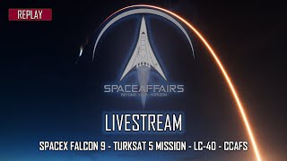 SpaceX  Falcon 9  Turksat 5A Mission  January 8 2021 [upl. by Scoles]