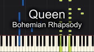 Bohemian Rhapsody Queen Piano tutorial Synthesia [upl. by Londoner]